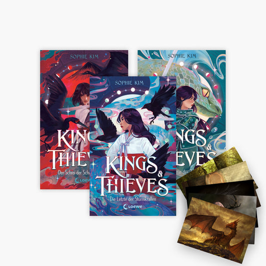 Die Kings and Thieves-Reihe Band 1-3 plus 1 exklusives Postkartenset