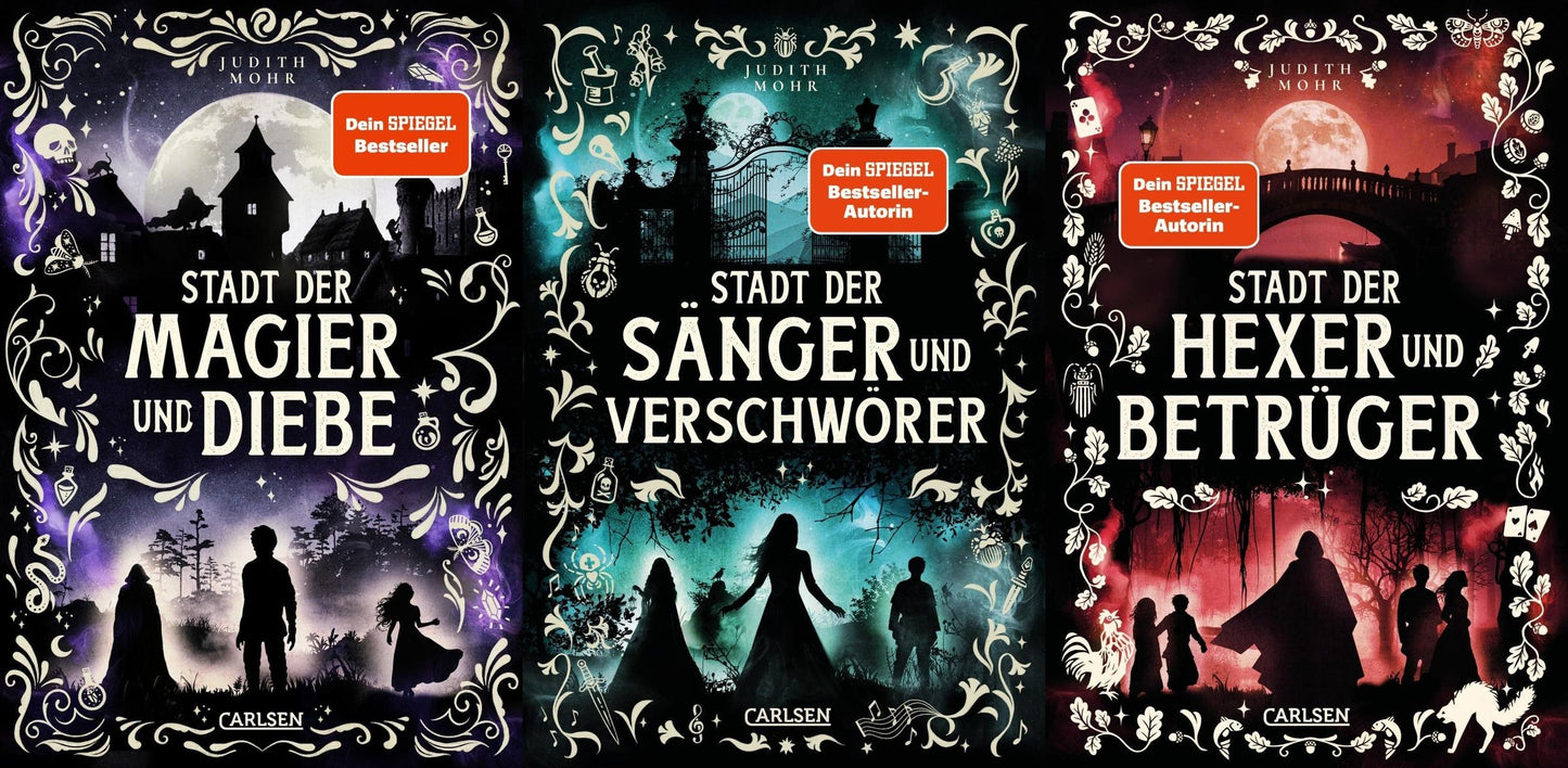 Die Stadt der Magier-Reihe Band 1-3 plus 1 exklusives Postkartenset