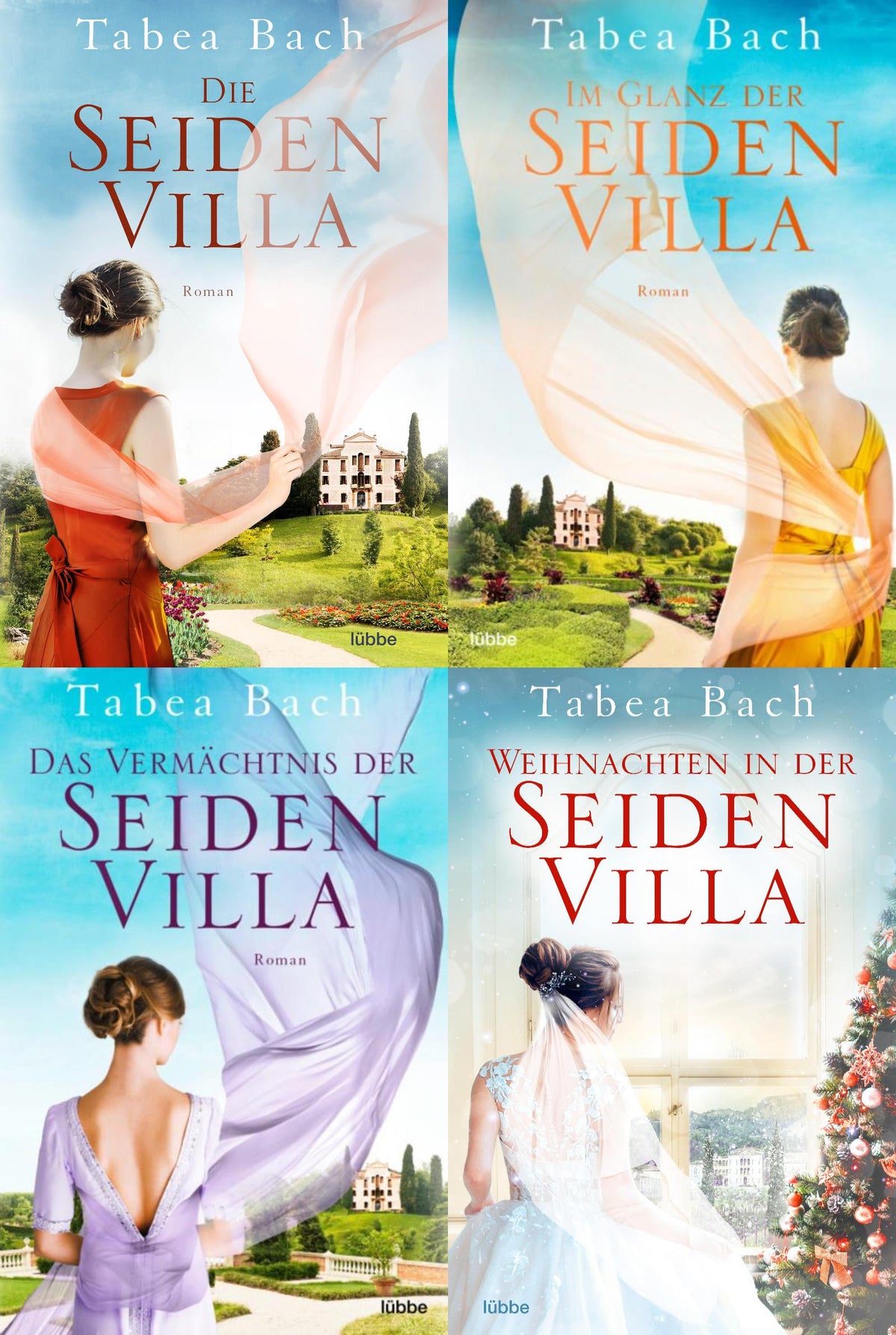 Die Seidenvilla-Saga Band 1-4 plus 1 exklusives Postkartenset