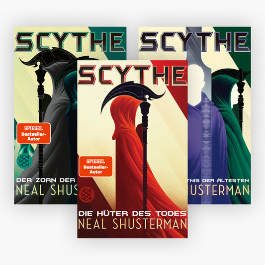 Die Scythe-Trilogie im Taschenbuchformat plus 1 exklusives Postkartenset