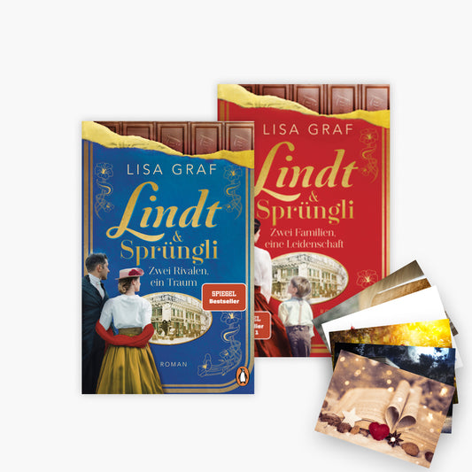 Die Lindt & Sprüngli-Saga Band 1+2 plus 1 exklusives Postkartenset
