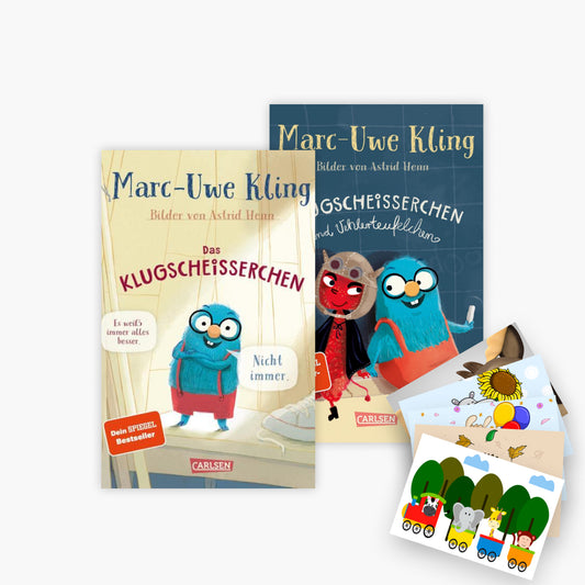 Das Klugscheißerchen-Set 2 Bücher + 1 exklusives Postkartenset