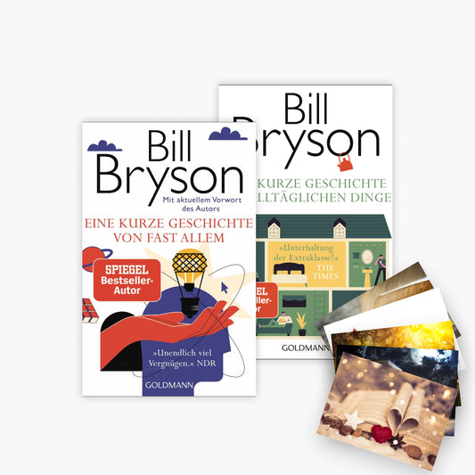 Eine kurze Geschichte von fast allem + Eine kurze Geschichte der alltäglichen Dinge + 1 exklusives Postkartenset