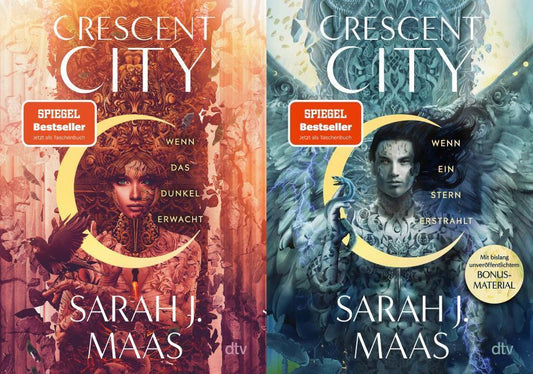 Die Crescent City-Reihe im Taschenbuchformat Band 1+2 plus 1 exklusives Postkartenset