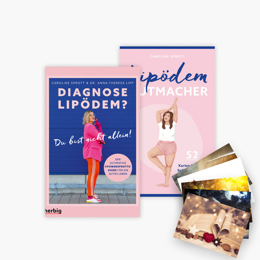 Diagnose Lipödem + Lipödem-Mutmacher im Set + 1 exklusives Postkartenset
