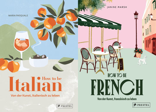 How to be Italian + How to be French Buch-Set + 1 exklusives Postkartenset