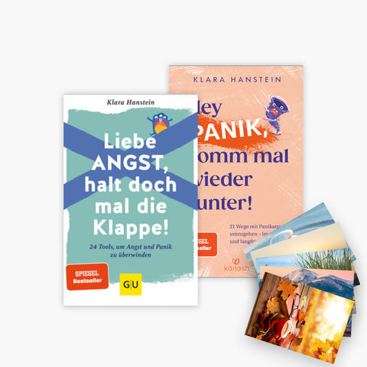 Liebe Angst, halt doch mal die Klappe + Hey Panik, komm mal wieder runter + 1 exklusives Postkartenset