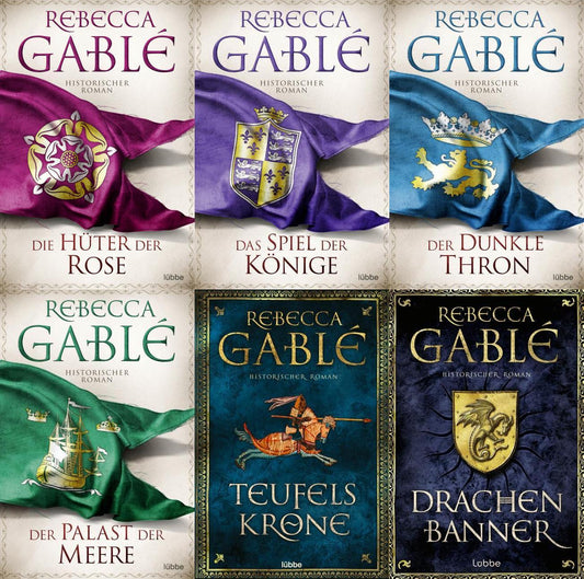 Rebecca Gablé Waringham Saga in 6 Bänden + 1 exklusives Postkartenset