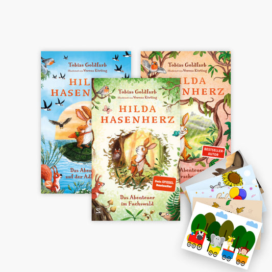 Die Hilda Hasenherz-Reihe Band 1-3 plus 1 exklusives Postkartenset