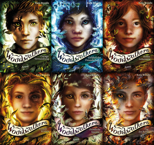 Woodwalkers Reihe Band 1 - 6 plus 1 exklusives Postkartenset