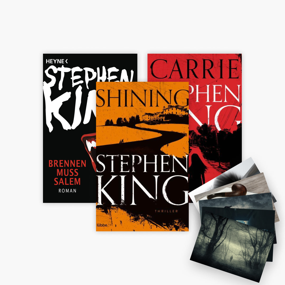 Stephen King: Shining + Brennen muss Salem + Carrie + 1 exklusives Postkartenset