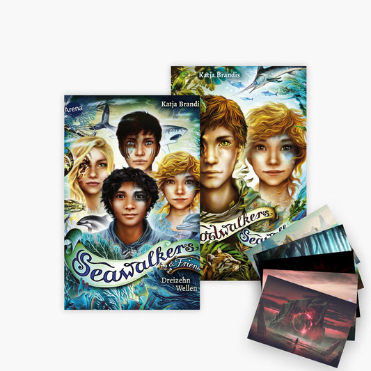 Woodwalkers + Friends / Seawalkers + Friends im Set + 1 exklusives Postkartenset