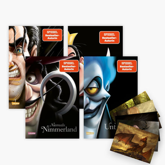 Die Villains-Reihe Band 9-12 plus 1 exklusives Postkartenset