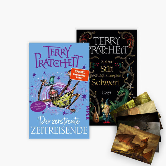 Der zerstreute Zeitreisende + Spitzer Stift schlägt stumpfes Schwert + 1 exklusives Postkartenset