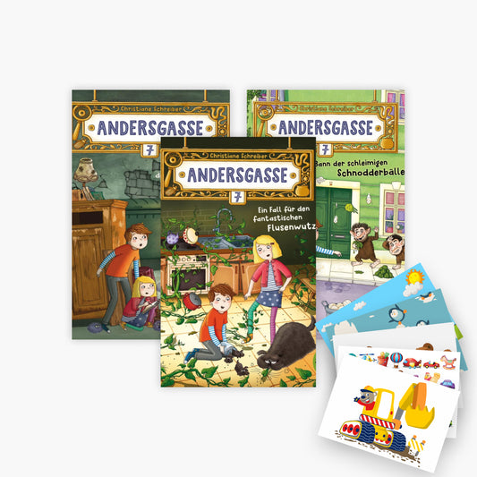Andersgasse 7 - Reihe Band 1-3 plus 1 exklusives Postkartenset