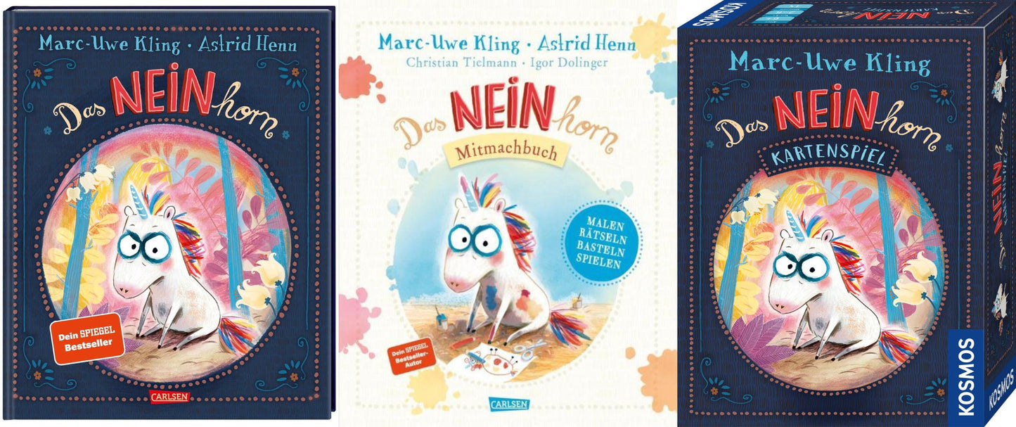 Das NEINhorn: 2 Bücher und Spiel im Set + 1 exklusives Postkartenset
