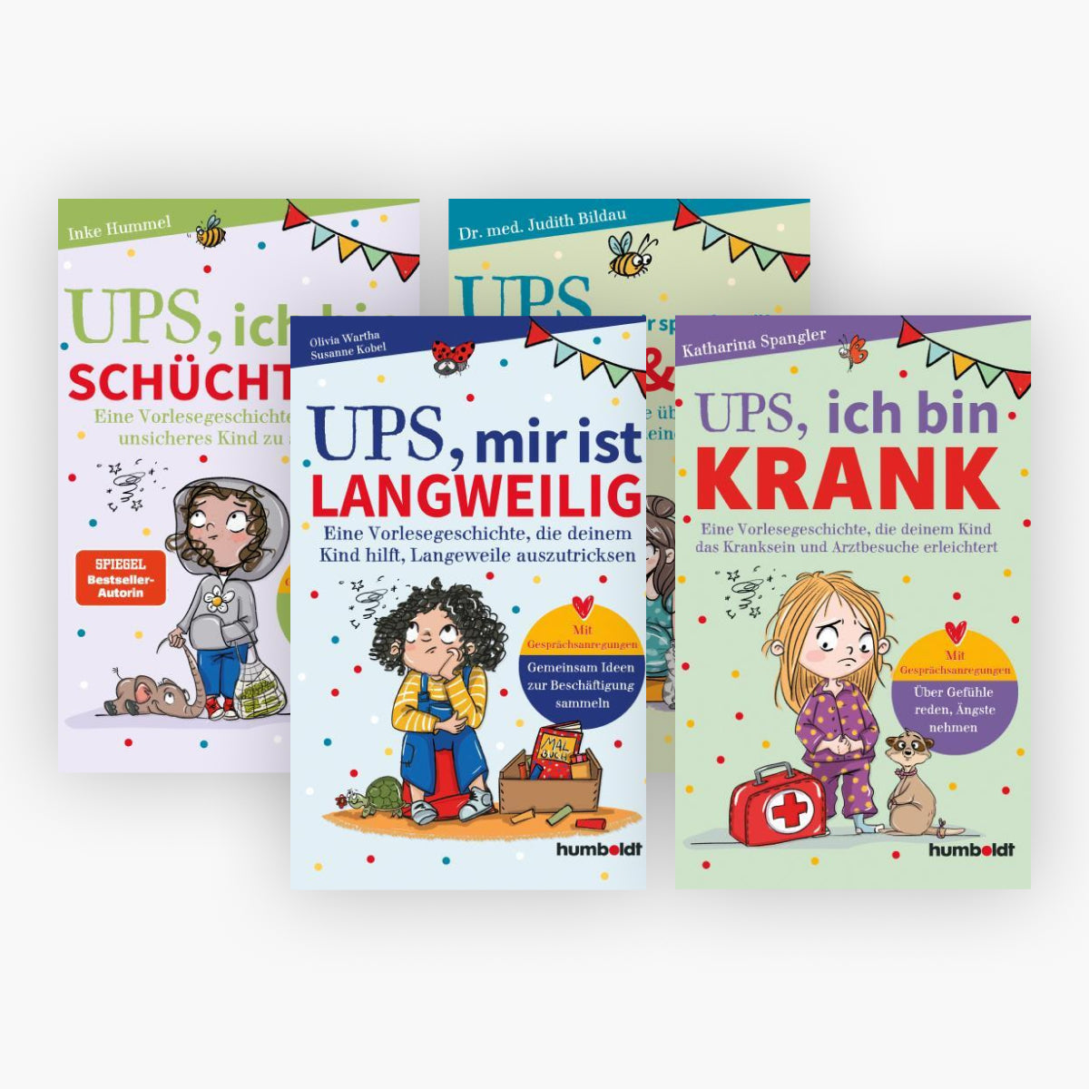 4 Bücher der Ups...-Reihe im Set + 1 exklusives Postkartenset