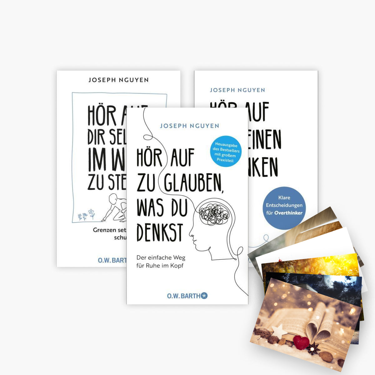 Hör auf zu glauben, was du denkst + Hör auf, dir selbst im Weg zu stehen + Hör auf mit deinen Bedenken + 1 exklusives Postkartenset