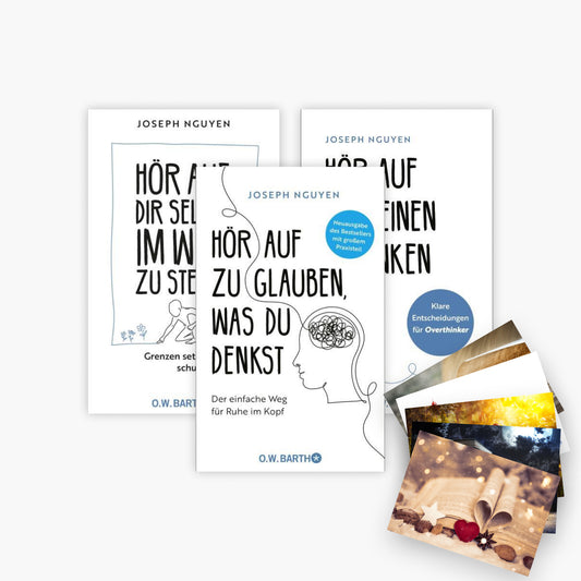 Hör auf zu glauben, was du denkst + Hör auf, dir selbst im Weg zu stehen + Hör auf mit deinen Bedenken + 1 exklusives Postkartenset