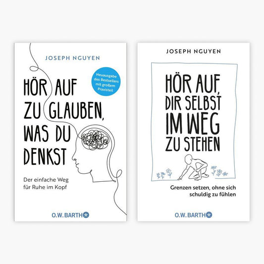 Hör auf zu glauben, was du denkst + Hör auf, dir selbst im Weg zu stehen + 1 exklusives Postkartenset