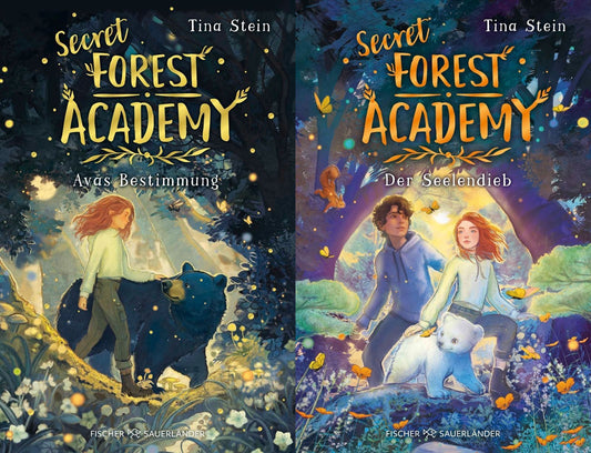 Die Secret Forest Academy-Reihe Band 1+2 plus 1 exklusives Postkartenset
