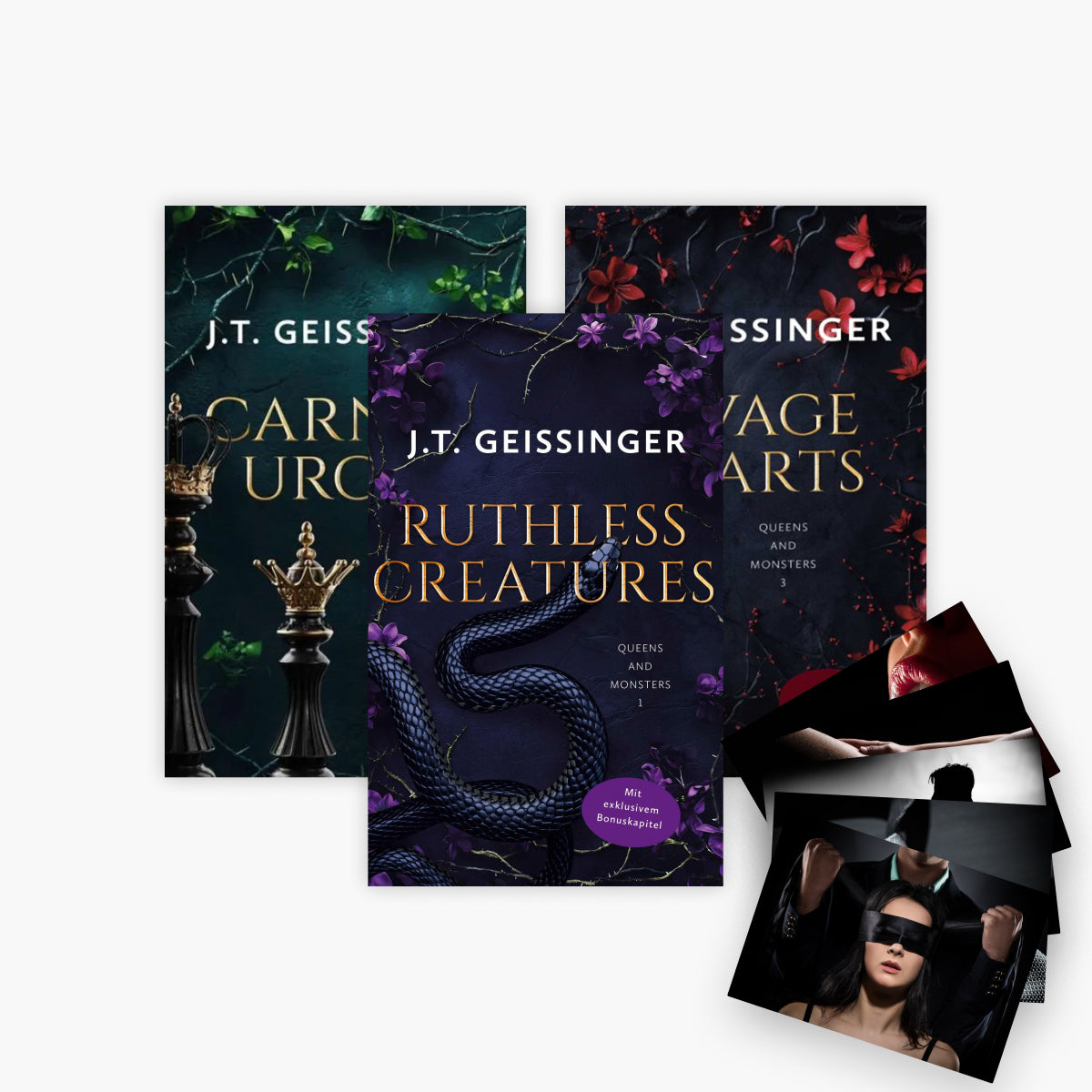 Queens and Monsters - Reihe Band 1-3 plus 1 exklusives Postkartenset