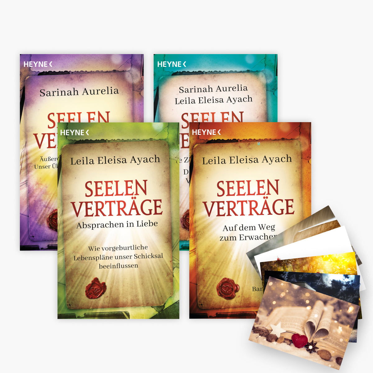 Seelenverträge: 7 Bände in 4 Büchern + 1 exklusives Postkartenset