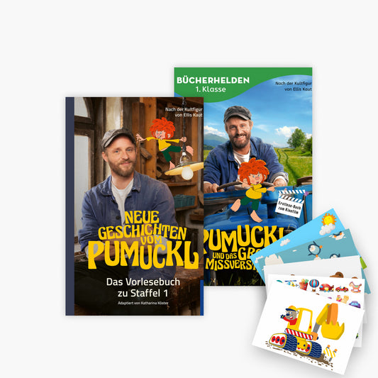 Pumuckl: Neue Geschichten vom Pumuckl + Bücherhelden 1. Klasse, Buch zum Film + 1 exklusives Postkartenset