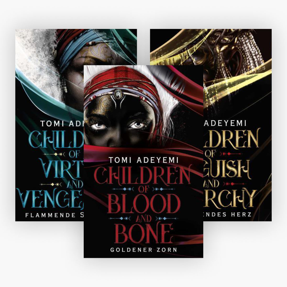 Die Children of Blood and Bone-Reihe Band 1-3 plus 1 exklusives Postkartenset