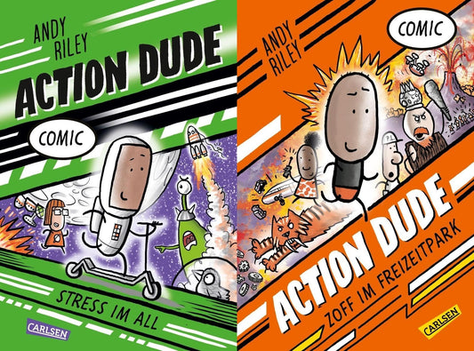 Das Action Dude-Set: Band 1+2 plus 1 exklusives Postkartenset