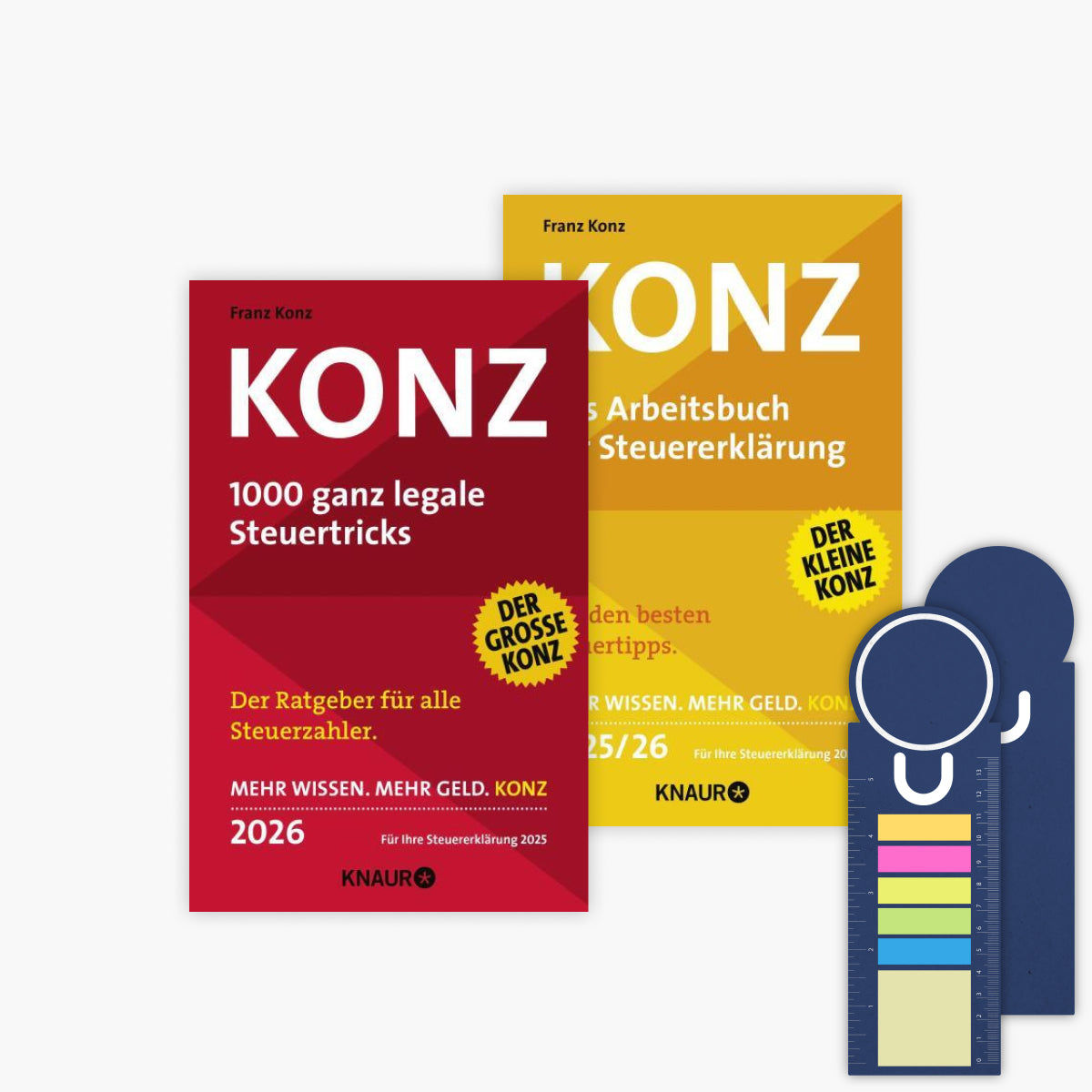 Das Konz Steuerratgeber-Set 2025 plus exklusive Sticky Notes