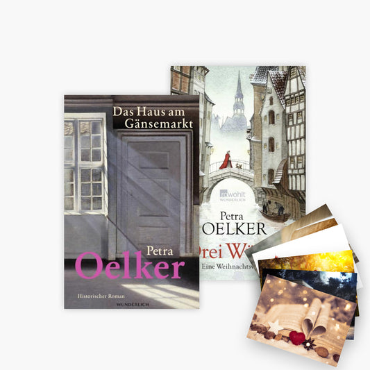 Das Historische Roman Set - Das Haus am Gänsemarkt + Drei Wünsche plus 1 exklusives Postkartenset