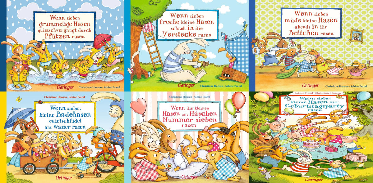 Wenn sieben Hasen … Band 1-6 plus 1 exklusives Postkartenset