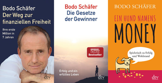 3 Titel von Bodo Schäfer im Set + 1 exklusives Postkartenset