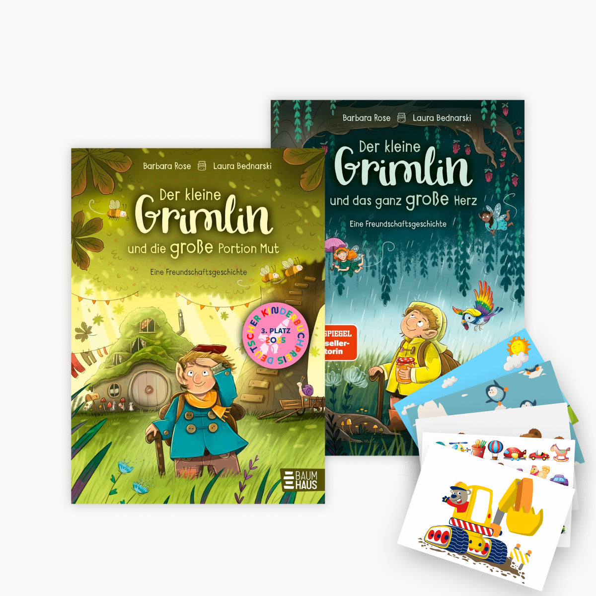 Der kleine Grimlin - Set 2 Bücher + 1 exklusives Postkartenset
