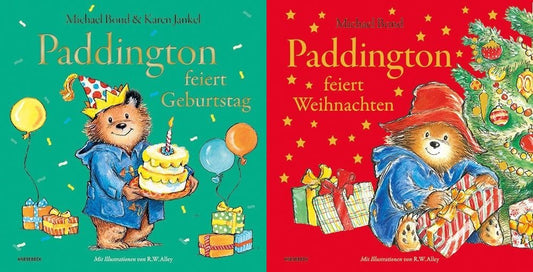 Paddington feiert Geburtstags + Paddington feiert Weihnachten+ 1 exklusives Postkartenset