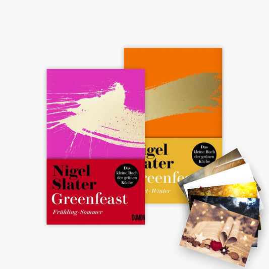 Das Greenfeast Buchset: Frühling-Sommer + Herbst-Winter plus 1 exklusives Postkartenset