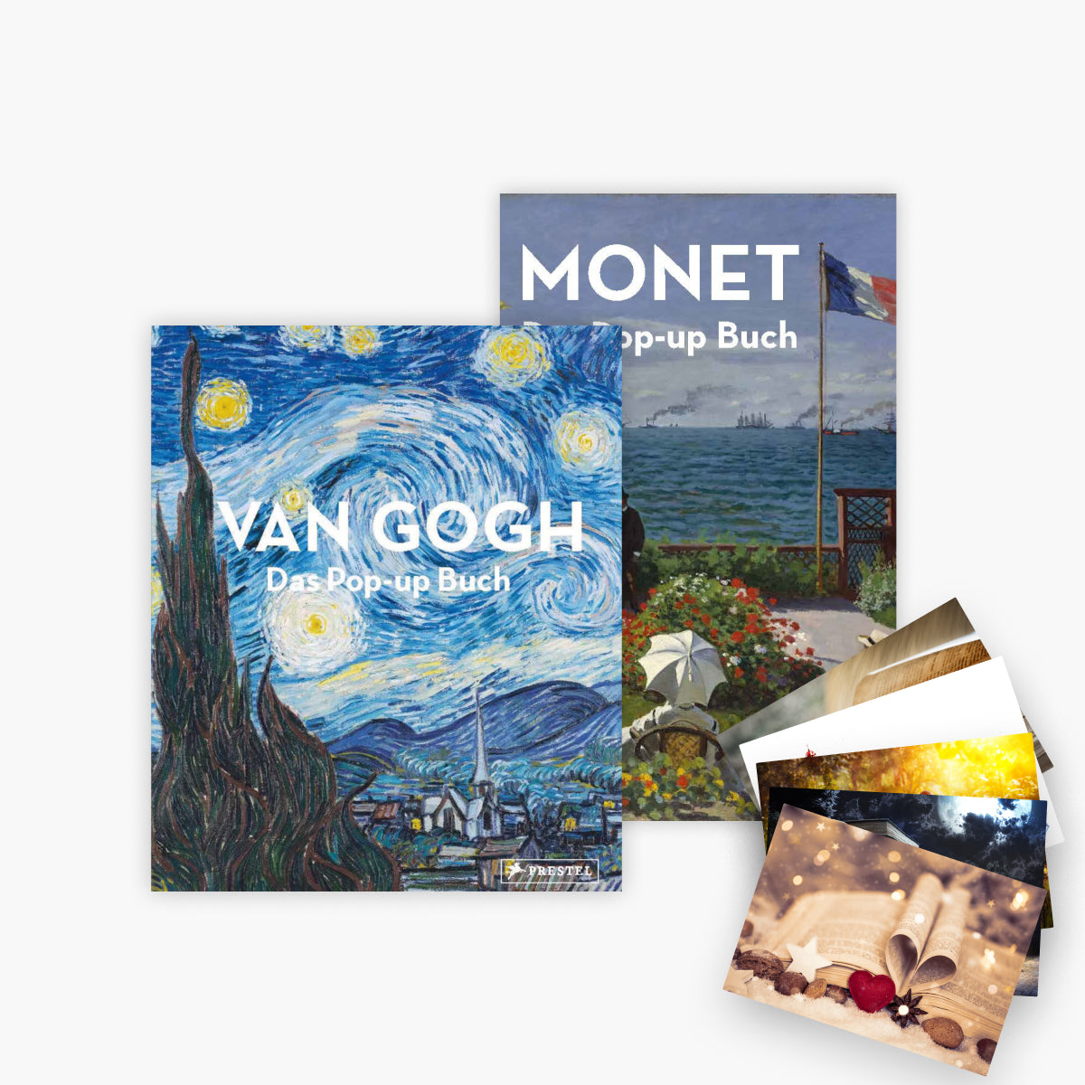 Das MONET & VAN GOGH Pop-up Bücher Set plus 1 exklusives Postkartenset