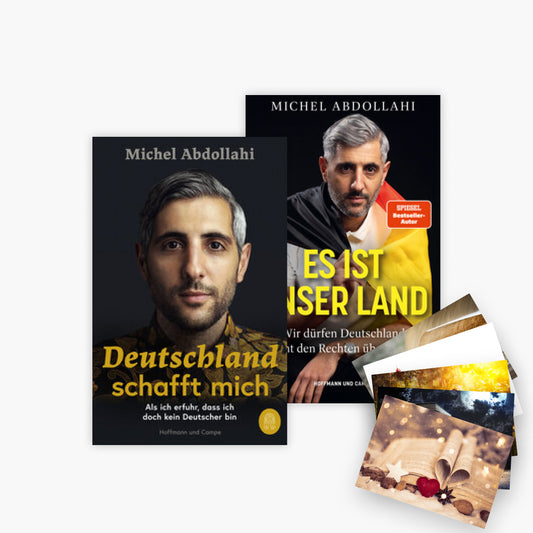 Deutschland schafft mich + Es ist unser Land plus 1 exklusives Postkartenset