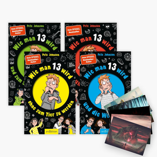 Wie man 13 wird - Komplettset der Halbvampir-Reihe - 4 Bände plus 1 exklusives Postkartenset