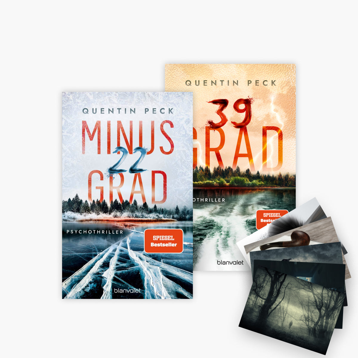Das Psychothriller-Set: Minus 22 Grad + 39 Grad + 1 exklusives Postkartenset