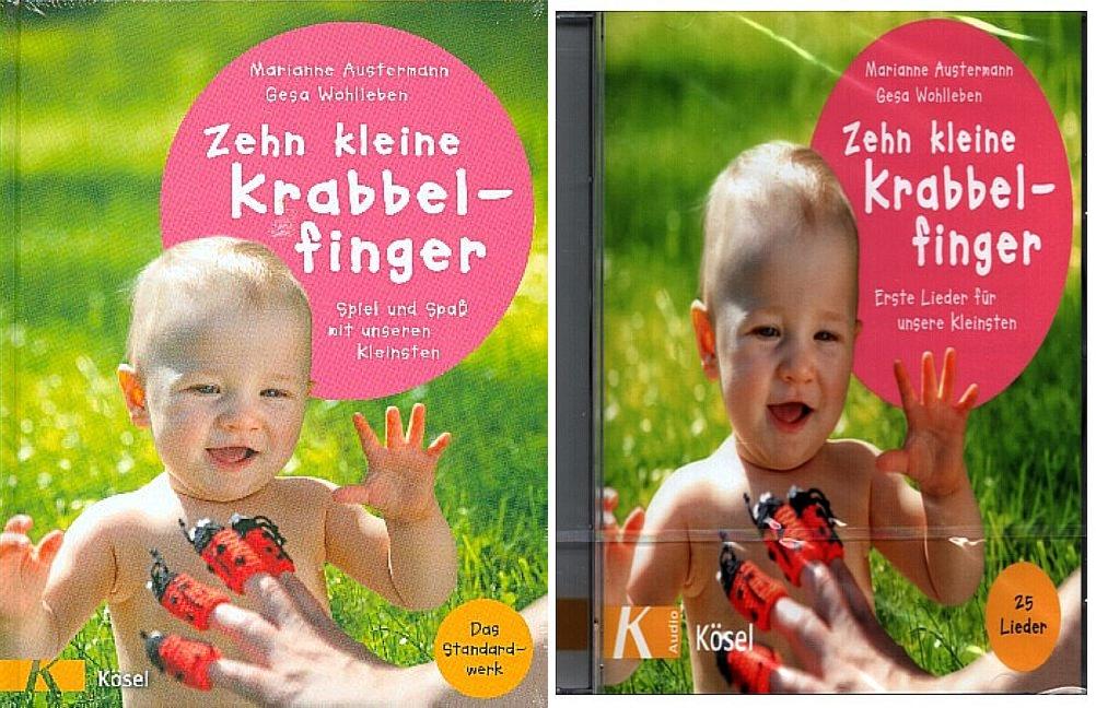 Zehn kleine Krabbelfinger: Buch + CD im Set + 1 exklusives Postkartenset