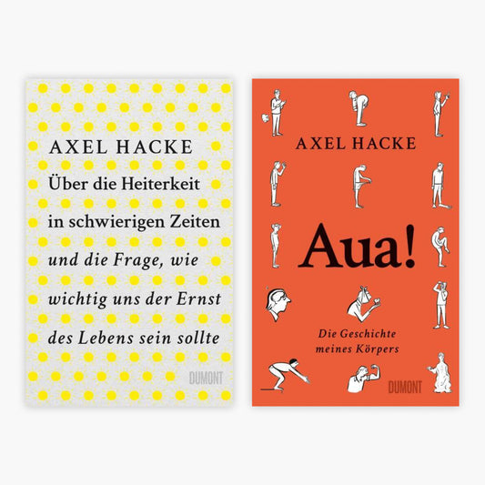 2 schöne Bücher von Axel Hacke im Set + 1 exklusives Postkartenset