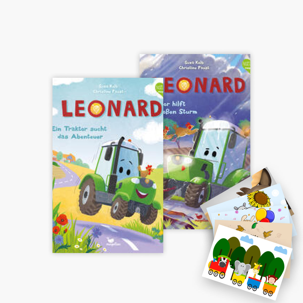 Leonard der Traktor - sucht das Abenteuer + hilft beim großen Sturm plus 1 exklusives Postkartenset