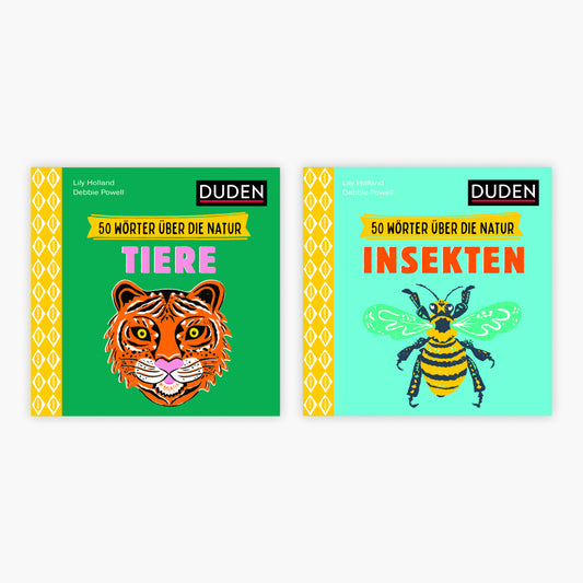 50 Wörter über die Natur: Tiere + Insekten + 1 exklusives Postkartenset