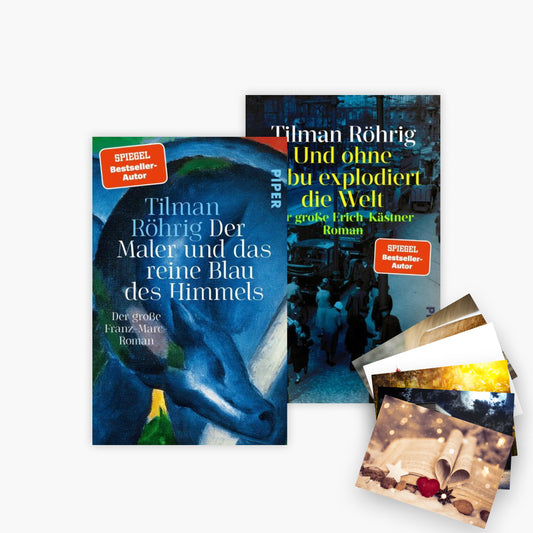 Der Maler und das Blau des Himmels + Und ohne Tabu explodiert die Welt plus 1 exclusives Postkartenset