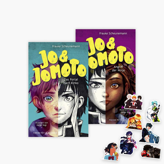 Die Jo & Jomoto - Serie Band 1+2 plus 1 exklusives Stickerset