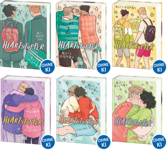 Heartstopper: Bücher zur Netflix-Serie Band 1-6 plus 1 exklusives Postkartenset