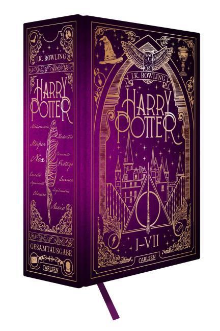 Harry Potter - Die komplette Buchsammlung als edle Gesamtausgabe mit Harry Potter Button
