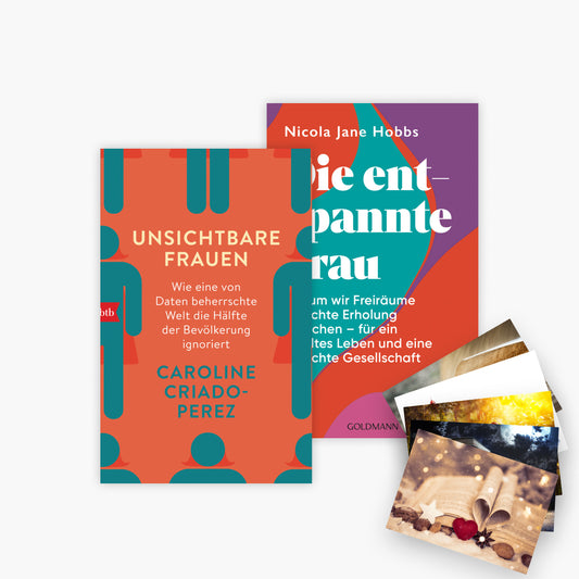Unsichtbare Frauen + Die entspannte Frau plus 1exklusives Postkartenset